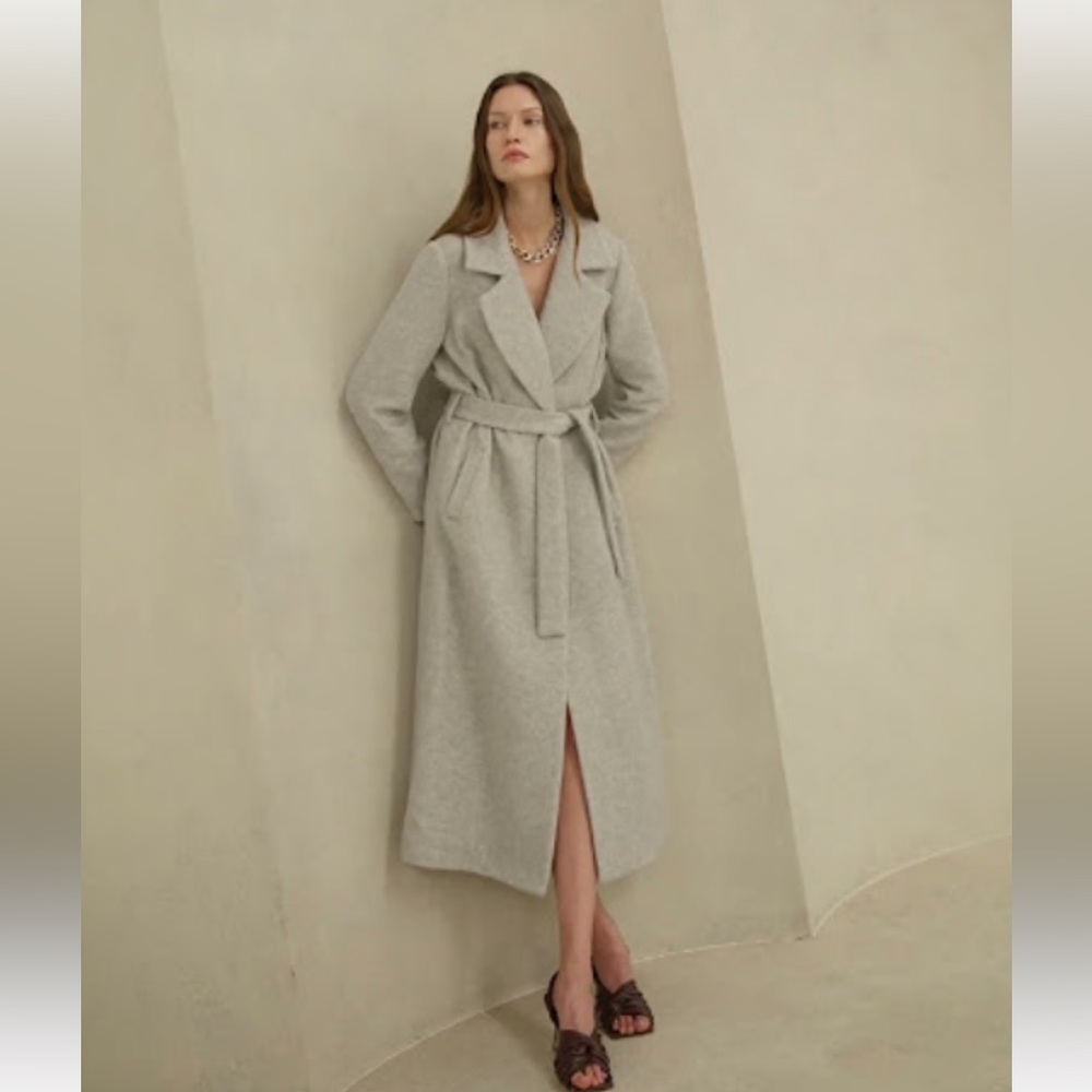 ELIZABETH AND JAMES HERRINGBONE COAT   NEW